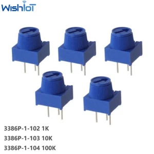 3386P-1-102 3386P-1-103 3386P-1-104 Trimpot Trimmer Potentiometer with Knob Cap - Picture 1 of 6