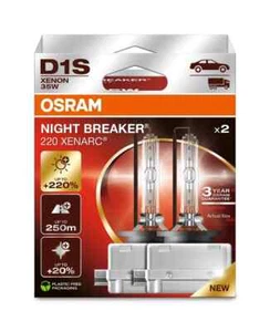 2X OSRAM D1S NIGHT BREAKER 220 +220% BRIGHTNESS - Picture 1 of 9