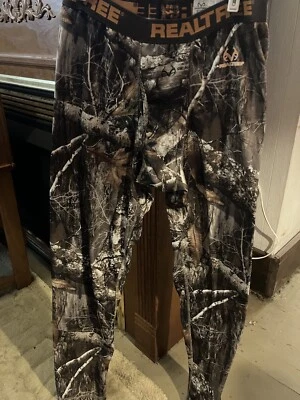 Realtree Mens Med 32/34 Camo Long Johns Underwear Poly Base Layer Poly Hunting - Image 1 of 4