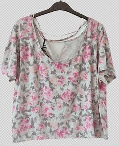TOP CUADRADO FLORAL M&S rosie para autógrafo mezcla gris - Imagen 1 de 4