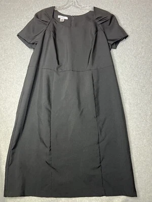 Women’s Roaman's Maxi Dress Short Sleeve Black Size 18W Zip Back LBD  - Image 1 of 4