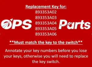 New/OEM Mercury Base Number 893353 Key Switch Replacement #964 - 896919964 - Imagen 1 de 4