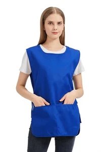 Delantal zapatero unisex con 2 bolsillos profundos, paquete de 2 batas con lazos laterales para trabajar... - Imagen 1 de 6