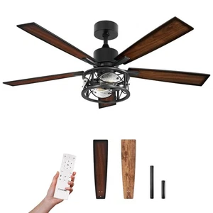 Consciot Ceiling Fan Wit Lights,52 Inch Farmhouse Indoor Ceiling Fan With Remote - Bild 1 von 8