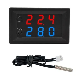 Celsius Fahrenheit Switchable Digital Thermostat 12V DC Temperature Control - Picture 1 of 11