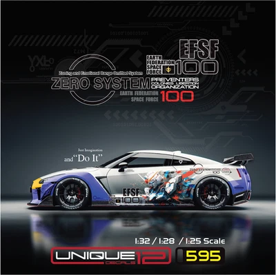 Anime Gundam Water Slide Decal White Toner 1-25 - 1-28 -1-32 RC Model Dicast#595 - Image 1 of 4