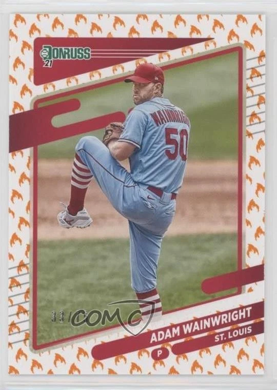 2021 Panini Donruss On Fire /75 Adam Wainwright #137 - Image 1 of 2