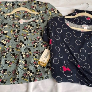 Disney X LuLaRoe Carly Dresses Lot of 2 NWT Minnie Mouse and Mickey Oversized - Picture 1 of 11