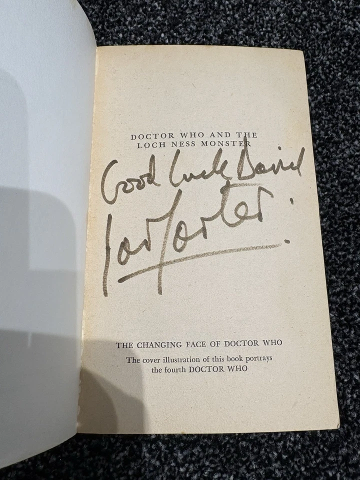 DOCTOR WHO AND THE LOCH NESS MONSTER SIGNED AUTOGRAPH IAN MARTER HARRY SULLIVAN - Image 1 of 2