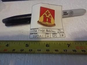 229th Field Artillería E25 Unidad Cresta, DI, DUI (DIBUJO #M17) - Imagen 1 de 1