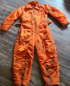 Original Vietnam War Era CWU-1/P Coverall Flying Mens Medium  Long Orange 1960 - Picture 1 of 20