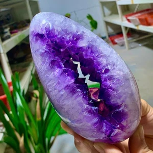 2.25LB Restoration of natural amethyst dinosaur egg cave crystal specimens - Picture 1 of 15