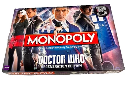 Monopoly Doctor Who Regeneration Edition - Exclusive Tokens Board Game Complete - Image 1 of 4