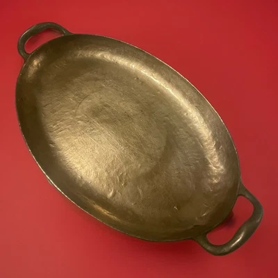 COLLINI Signed Austrian Solid Brass Vintage MCM 1960-1970s Oval Serving Tray - Image 1 of 4