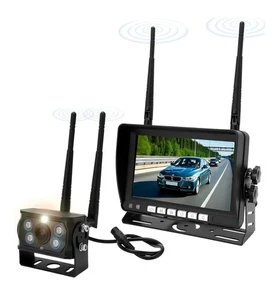 Semi, Wohnmobil, Bus & mehr Rückfahrkamera, 7 in 1080P HD. Dual Antennen, 2.624 Fuß Reichweite - Bild 1 von 9