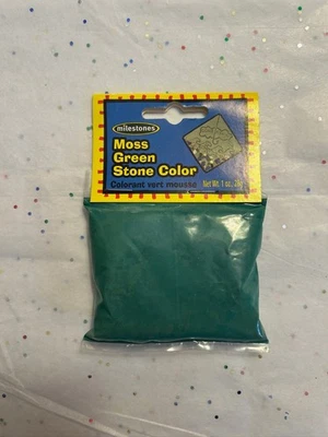 Milestones Stepping Stone MOSS GREEN STONE COLOR Garden Craft New DIY - Image 1 of 4