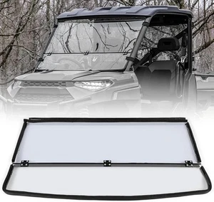 2-in-1 Flip Windshield Polaris Ranger 1000 Non Scratch Resistant Front Fold Down - Picture 1 of 9