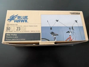 BLUE HAWK - BIKE PULLEY FOR 1 BIKE - Stud Mount - 50 LB - 5884 NEW Open Box - Picture 1 of 6