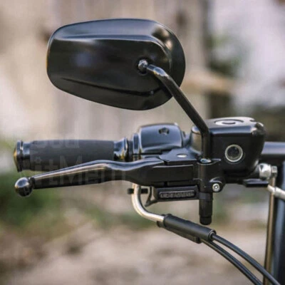 Espejos retrovisores negros para motocicleta con señales de giro LED para Harley Road King Touring XL 883 Foto 1 de 4