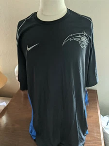 NBA Orlando Magic Basketball Short Sleeve Shirt Nike Black/Blue Size XL - Picture 1 of 5