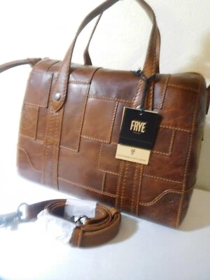 New Frye Melissa Double Handle Patchwork Leather Satchel, Shoulder Bag, Handbag - Image 1 of 4