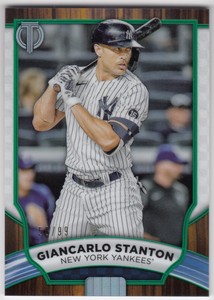 2022 Topps Tribute Green Parallel GIANCARLO STANTON #7 #58/99 New York Yankees