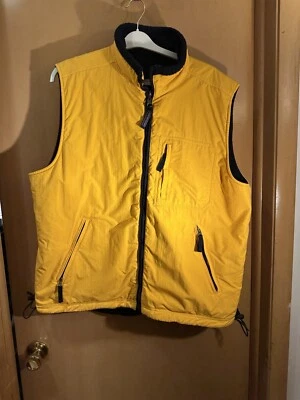 男式 Sonoma Sport L 双面羊毛衬里背心黄色和蓝色羊毛 — 第 1/4 张图片