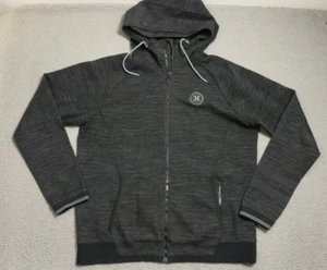 Hurley Phantom Hoodie Mens Large Gray Full Zip Thick - Picture 1 of 14