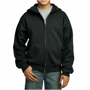 Zip Up Hoodie for Boys & Girls Cotton Fleece Zipper Hooded Sweatshirt for Kids - Picture 1 of 10