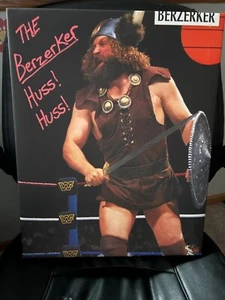 The Berzerker Signed 16x20 Canvas Autographed WWF Wrestling Inscriptions - Picture 1 of 1