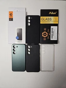 Samsung Galaxy S23 6.1" Etui / partia akcesoriów - 6 przedmiotów (szkło Spigen / Ringke / Temp) - Zdjęcie 1 z 1