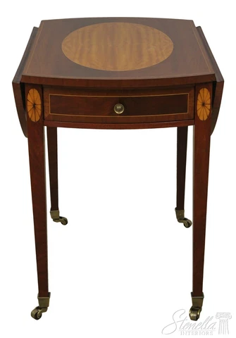 57200EC: Benchmade Federal Style Inlaid Mahogany Pembroke Table Cover