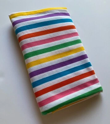 Multicolor Stripe Tee Shirt Knit Fabric 60 x 51 - Image 1 of 4