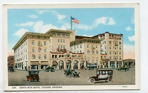 Vintage Postcard TUCSON AZ Santa Rita Hotel white border - Picture 1 of 2