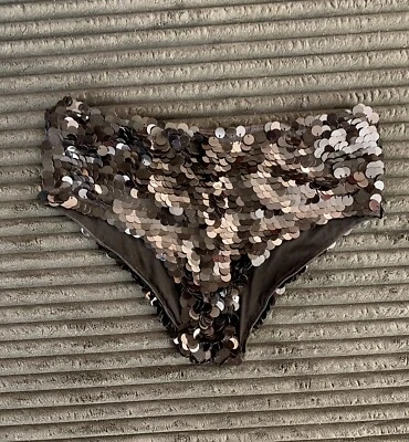 Black Paillette Leg Avenue Sequin Booty Panty S/M - Image 1 of 4