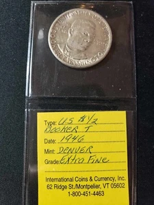1946 Booker T. Washington Silver Commemorative - Grade: Extra Fine - Picture 1 of 4
