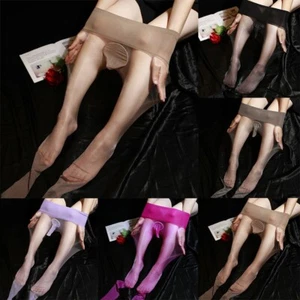 Transparent Seamless Soft Pantyhose UltraThin Oily Stockings Men's Tights - Picture 1 of 9