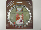Pit Bull Terrier dog coaster magnet bottle opener Bottle Ninjas magnetic Tan