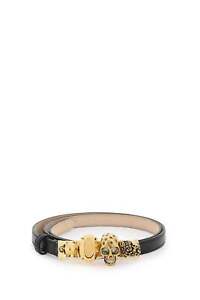 NEW Alexander mcqueen the knuckle belt 757573 1BR0T BLACK AUTHENTIC NWT
