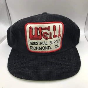 Trucker Hat Cap Vintage SnapBack Patch Corduroy Weill Industrial Richmond CA - Picture 1 of 12