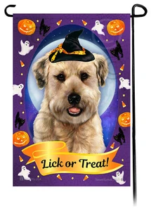 Halloween Garden Flag - Wheaten Terrier Puppy - Picture 1 of 1