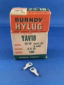 Vintage Burndy Hylug 22-18 YAV18 Wire Screw 8,9,10 BOX OF 80 pcs - Picture 1 of 8