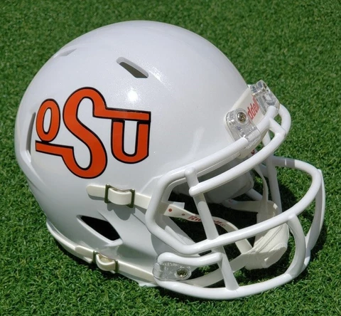 OKLAHOMA STATE COWBOYS FOOTBALL WHITE MINI HELMET OTHER VERSIONS AVAILABLE TOO Cover