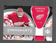 DOMINIK HASEK 2007-08 UPPER DECK TRILOGY HONORARY SWATCHES RED WINGS JERSEY