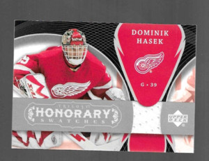DOMINIK HASEK 2007-08 UPPER DECK TRILOGY HONORARY SWATCHES RED WINGS JERSEY