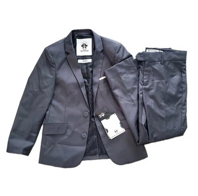 Nuevo con etiquetas Conjunto de Traje Negro n Blanco Niños Talla 8 Chaqueta Pantalones Gris Oscuro Bebé Niño Milán Foto 1 de 4