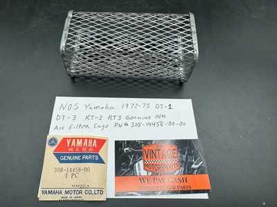 NOS Yamaha 72-73 DT-2/3 RT-2/3 Genuine OEM Air Filter Cage PN # 308-14458-00-00 - Image 1 of 4