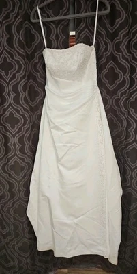Christian Michele Wedding Dress Size 8 Rose Small Train Sleeveless Gown - Image 1 of 4