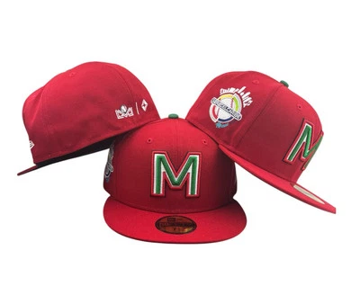 México Serie Mundial del Caribe Hogar Rojo Nueva Era 59Fifty Gorra Ajustada Sombrero Foto 1 de 4