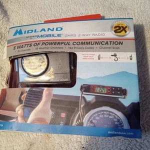 Midland Micro Mobile GMRS 2-Way Radio Model MXTTR. In Original Box - Zdjęcie 1 z 9